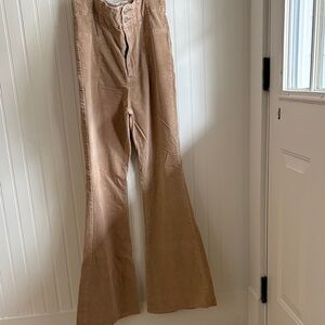 We The Free Tan Flared Corduroy Pants